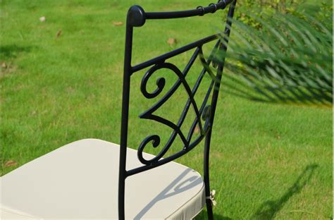 Related images for wrought iron dining table and chairs. Full Wrought iron chair Outdoor Patio + washable cushion ...