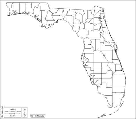 Florida Free Map Free Blank Map Free Outline Map Free Base Map
