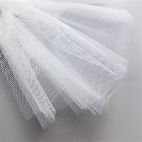 White 300cm Wide Fine Tulle Fabric On Trend Fabrics