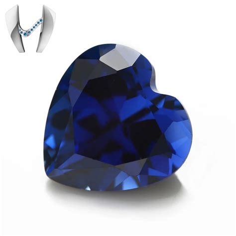 Heart Shape Sapphire 5x5mm Synthetic Corundum 34 Blue Sapphire Buy