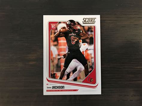 Lamar jackson rated rookie green on card auto 5/5. Lot - 2018 Score Lamar Jackson Rookie Card