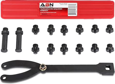Abn Cylinder Spanner Wrench Set 15pc Adjustable Pin Spanner Wrench