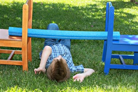 They'll have so much fun that you will be tempted to join in. Pool Noodle Backyard Obstacle Course ~ Learn Play Imagine