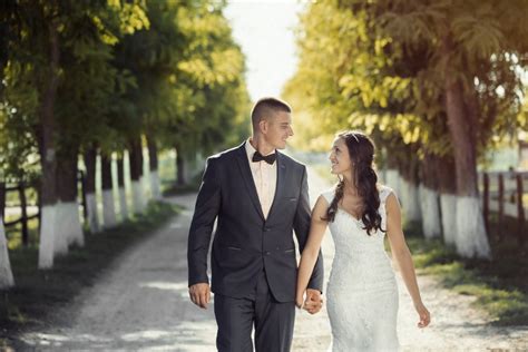 Free Picture Newlyweds Marriage Road Togetherness Bride Groom