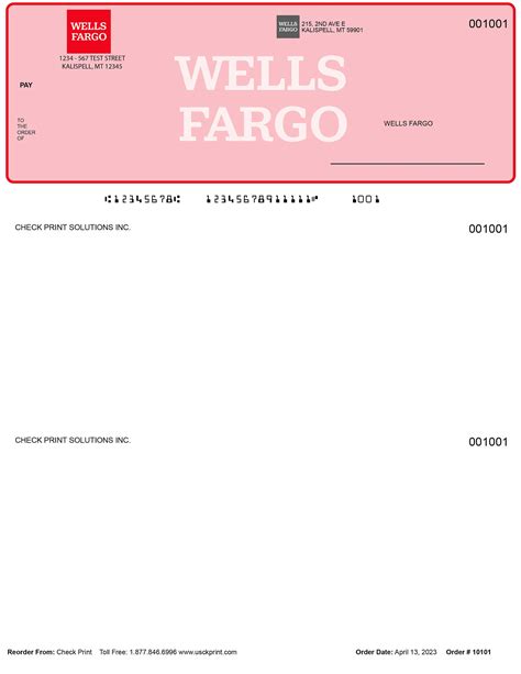Wells Fargo Checks Order Checks Online Check Print