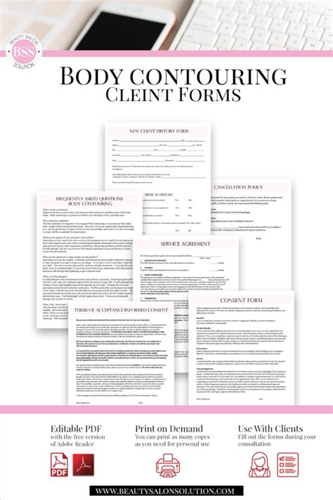 Body Contouring Consent Forms Beauty Salon Solution Body Contouring