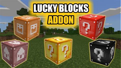 Minecraft Bedrock Lucky Block Bedrock Mod ¡batalla De Lucky Blocks
