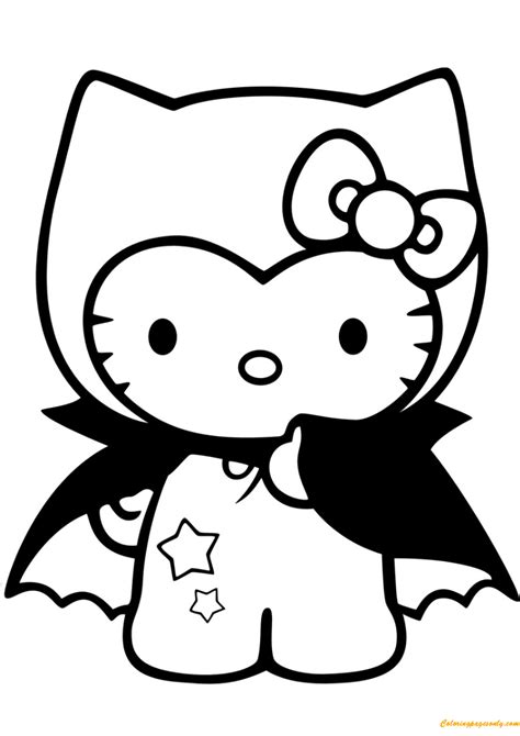 Hello Kitty Dracula Coloring Page Free Coloring Pages Online