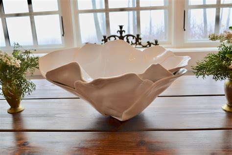 Large Ceramic Bowl Centerpiece Pottery Bowl Handmade Large Etsy