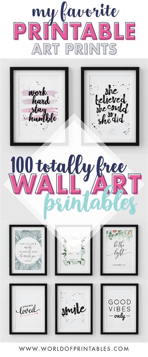100 Free Printables Wall Art Prints For Your Home World Of Printables