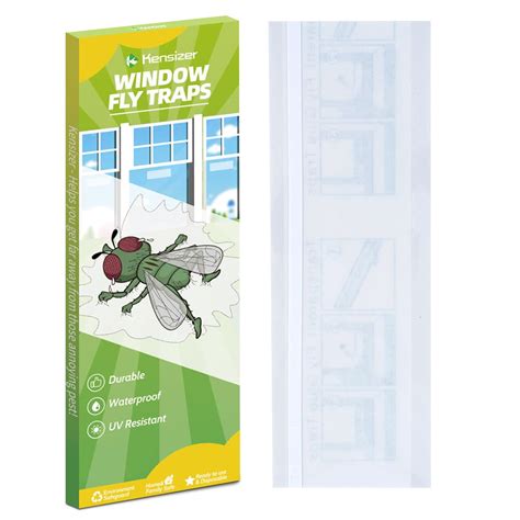 Kensizer 30 Pack Window Fly Traps Fly Paper Sticky Strips Fly Catcher
