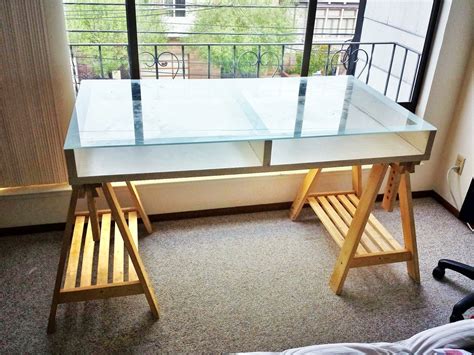 Lack coffe table white ikea 35x22x18. MAGIKER Adjustable desk - IKEA Hackers | Ikea desk, Ikea ...