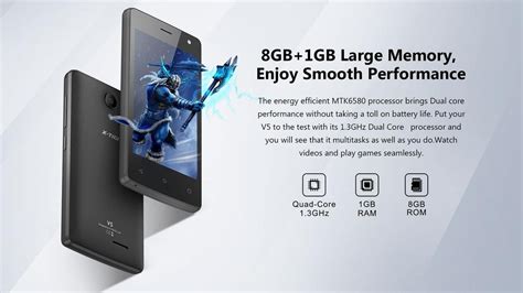 X Tigi V5 40 8gb1gb Android 81 Dual Sim Black Best Price