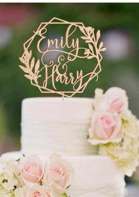 Personalized Name Wedding Cake Topper Custom Wedding Cake Topper