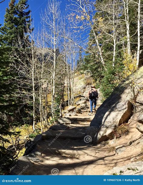 Hiking a Rugged Trail in the Rockies Stock Photo - Image of rocky
