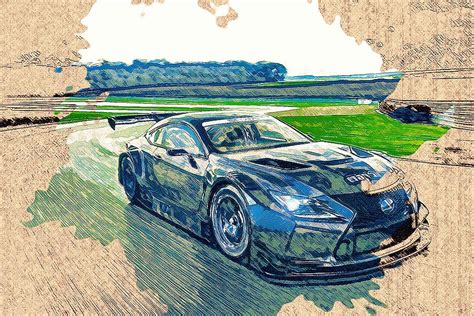 Vehicles Lexus Rc F Gt Drawing By Leonardo Lillian Fine Art America