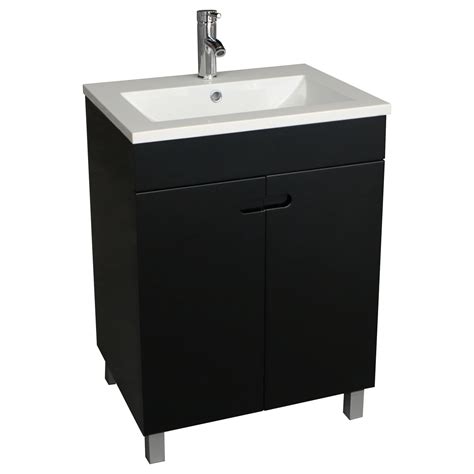 Wonline 24 New Modern Design Black Bathroom Vanity Cabinet With