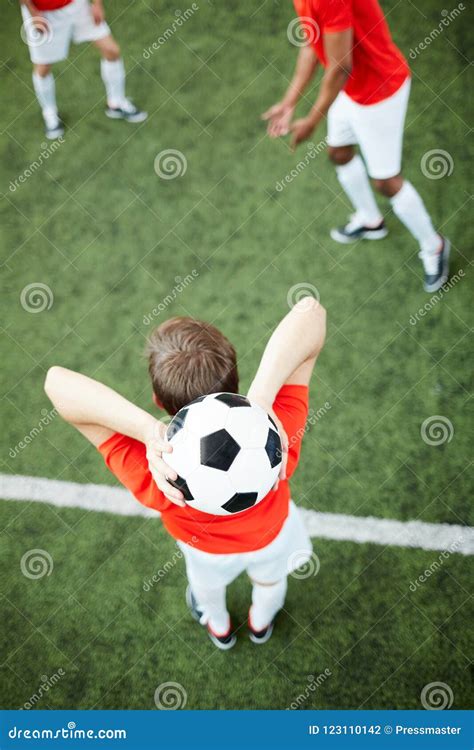 Passing Ball Stock Photo Image Of Active Grass Sportswear 123110142