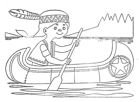 Canoe Coloring Page At Free Printable Colorings