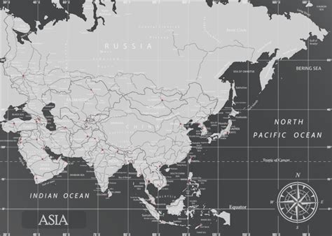 Slepá Mapa Asie Výběr 12 Map Ke Stažení