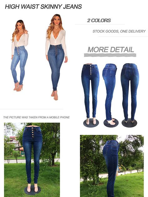 Colombian Style High Waist Button Women Skinny Denim Jeans Buy Women Jeanswomen High Waist