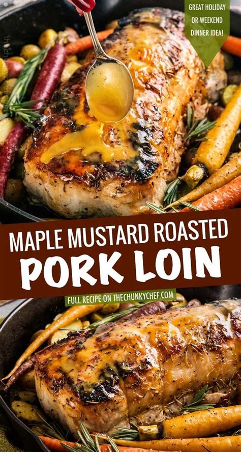 Remove loin from brine, rinse, pat dry and let set out at room temperature for at least one hour before cooking as desired. This Maple Mustard Roasted Pork Loin is SO moist and ...