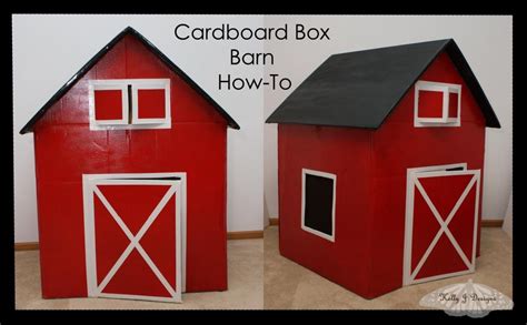Just Another Project Cardboard Box Barn How To Crafting By Holiday