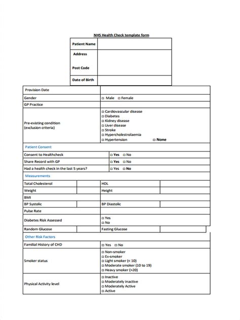 We'll send you this form. FREE 8+ Health Check Forms in PDF | Ms Word