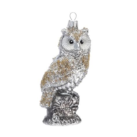 This picture had been put up so that you can be useful for finding crochet shapes that you like so that you. Beaded Owl Christmas Ornament | Gump's