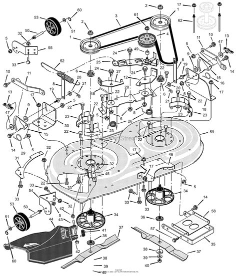 Murray 425614x92a Lawn Tractor 2002 Parts Diagram For Mower Housing