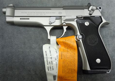 Beretta 92fs Inox 9mm Pistol Stainl For Sale At