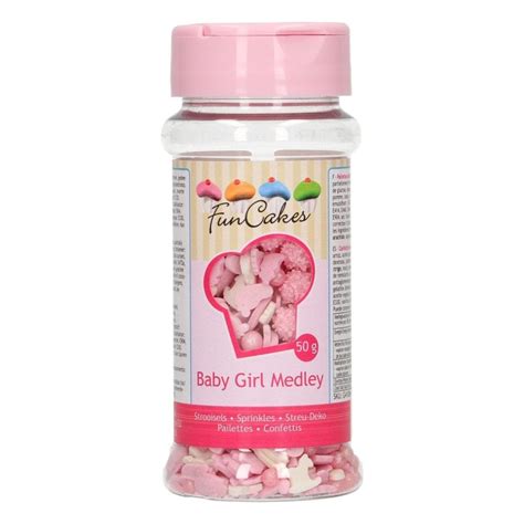 Funcakes Sprinkle Medley Baby Girl 50g By Cake Craft Company