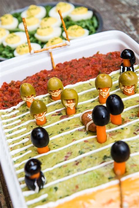 20 awesome appetizers to get you excited for the return of football season. Big Game Football Field Party Dip in 2020 | Football party ...