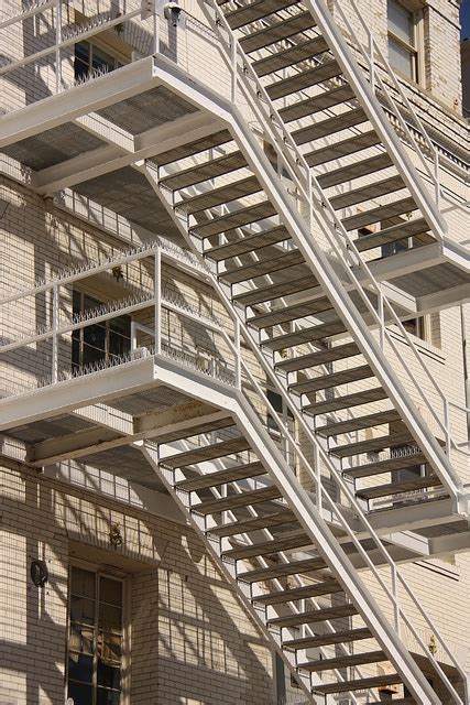 Emergency Exit Staircase Architecture Fire Escape Stairs