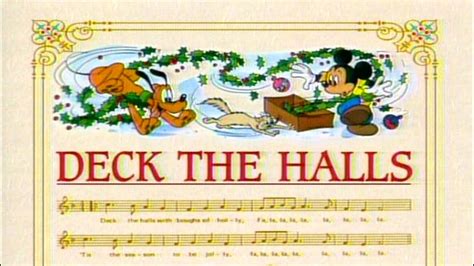 Mickey Mouse Disney Deck The Halls Sing A Long Song Youtube