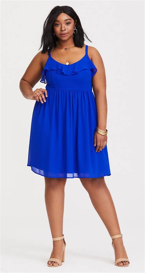 Plus Size Blue Chiffon Dress Blue Chiffon Dresses Chiffon Mini Dress Glamour Dress