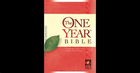 The One Year Bible Nlt By Tyndale House Publishers On Ibooks