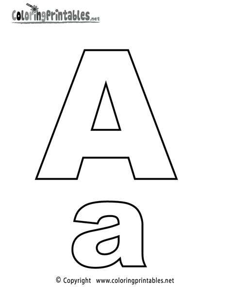 Free Printable Alphabet Letter A Coloring Page