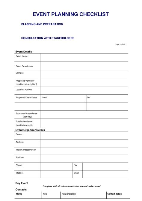 50 Professional Event Planning Checklist Templates Templatelab