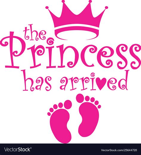 Princess Has Arrived Label Royalty Free Vector Image