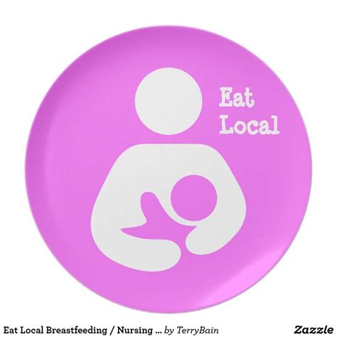 Eat Local Breastfeeding Nursing Icon Dinner Plate Eat Local Breastfeeding