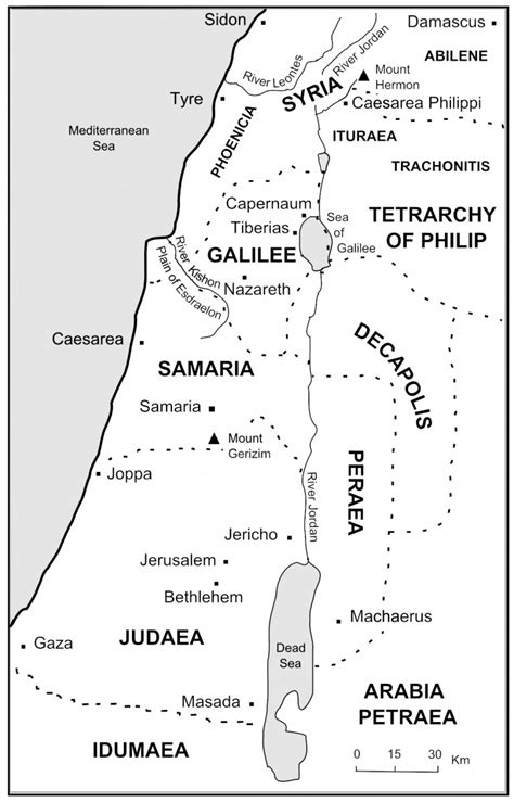 Palestine Map In The Time Of Jesus Map Of Campus