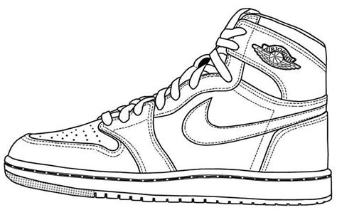 Air Jordan Shoes Coloring Pages To Learn Drawing Outlines Coloring Pages