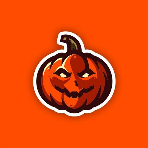 Pumpkin Mascot Logo Halloween Logo Mascot Logo Halloween Logo Design