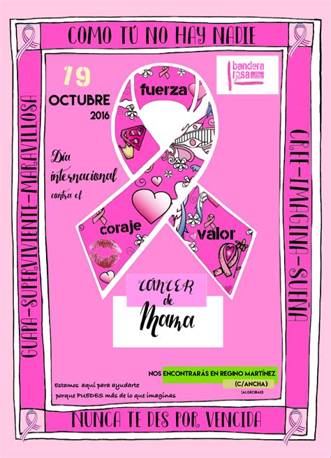 19 Octubre 2016 DÍa Internacional Del CÁncer De MÁma Bandera Rosa