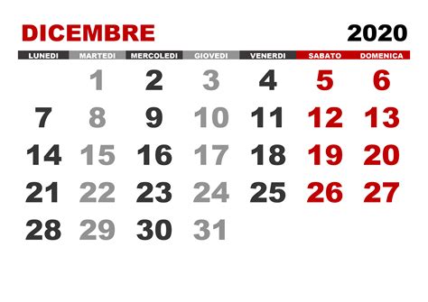 Calendario Dicembre 2020 Calendariosu