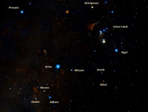 Adhara Epsilon Canis Majoris Star System Name