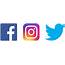 Facebook Twitter Instagram Logo Png Clip Art Free  Logos