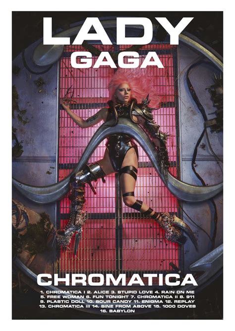 Chromatica Lady Gaga Album Poster Movie Poster Wall Music