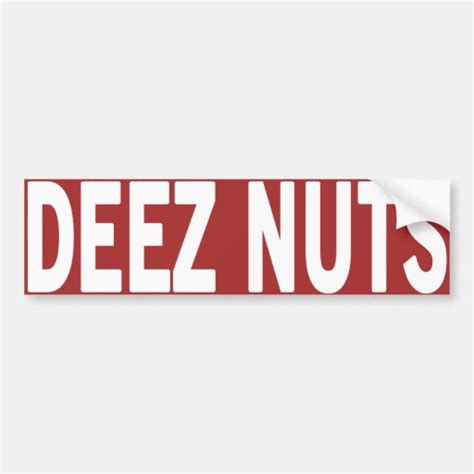 Stop Deez Nuts Bumper Sticker Zazzle